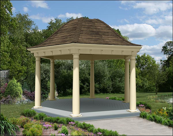 Vinyl Hexagon Belle Gazebo Fifthroom