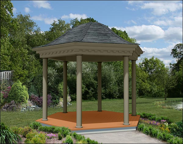 Vinyl Hexagon Belle Gazebo Fifthroom