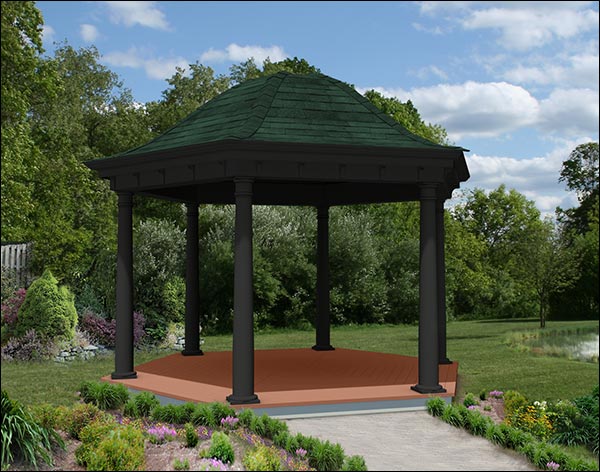 Vinyl Hexagon Belle Gazebo Fifthroom