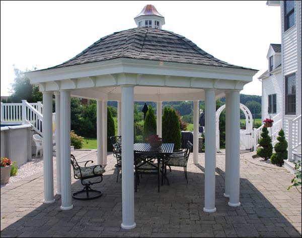 Vinyl Elongated Hexagon Belle Gazebo Fifthroom HSBP0812