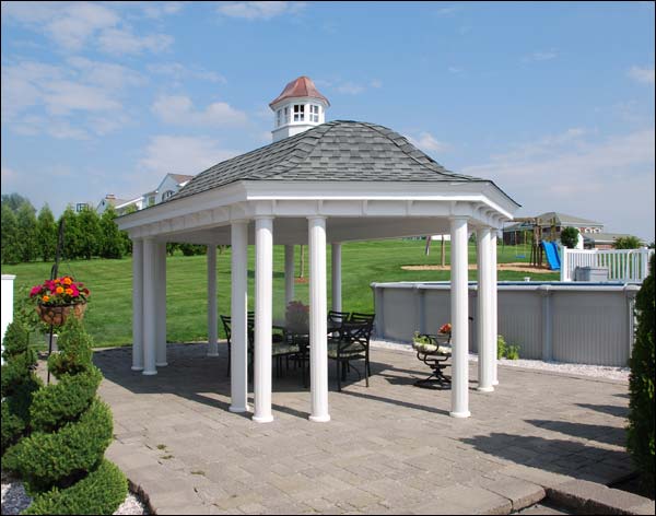 Vinyl Elongated Hexagon Belle Gazebo Fifthroom HSBP0812