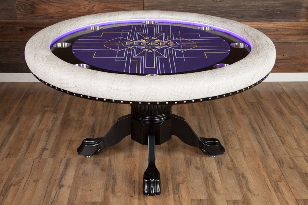 BBO Ginza 55" LED 8 Player Poker Table With Dining Top 2BBO-GINZ