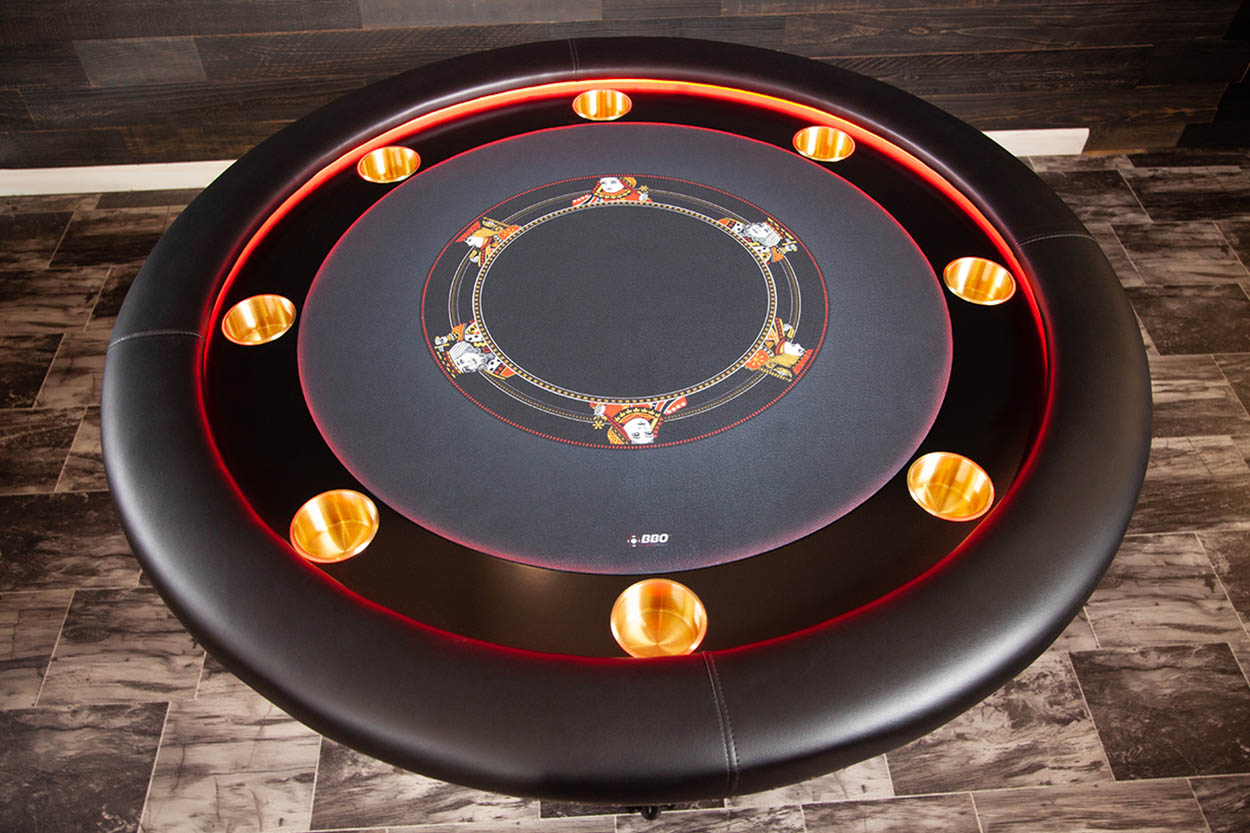 BBO Ginza 55" LED 8 Player Poker Table With Dining Top 2BBO-GINZ