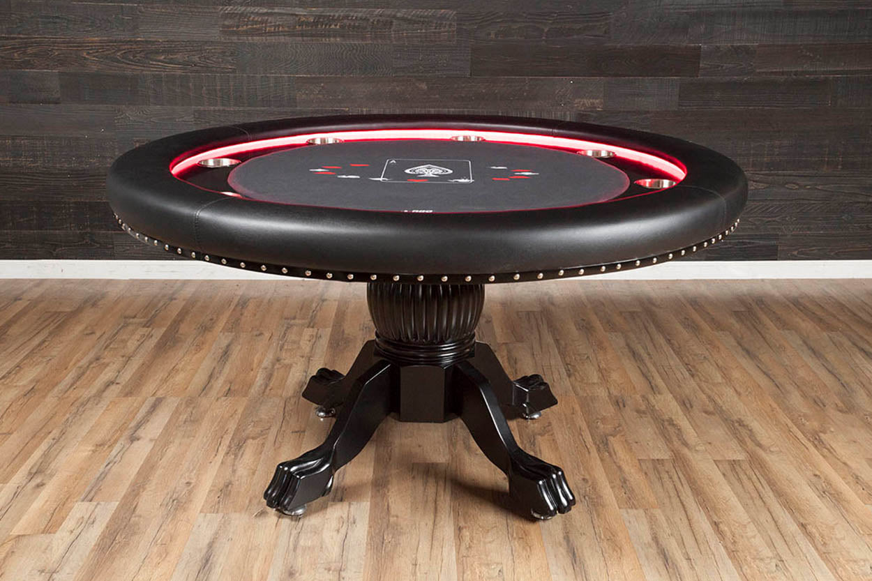 BBO Ginza 55" LED 8 Player Poker Table With Dining Top 2BBO-GINZ