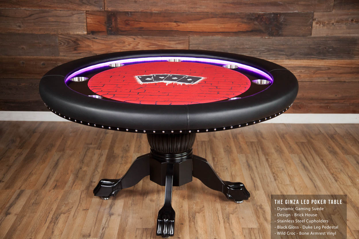 BBO Ginza 55" LED 8 Player Poker Table With Dining Top 2BBO-GINZ