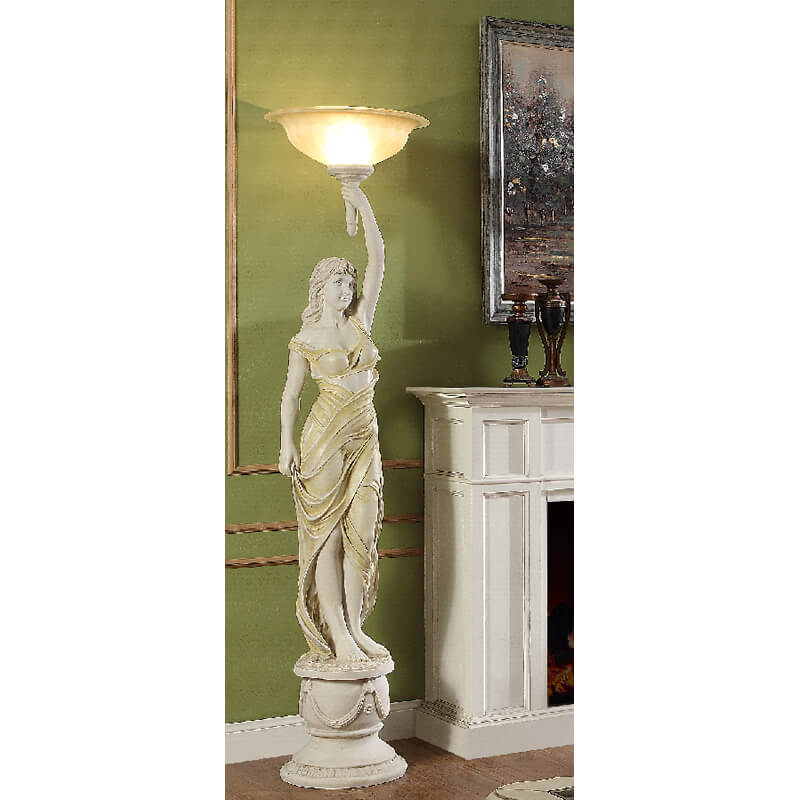 Home Design Antique White & Tan Lamp HD-8025