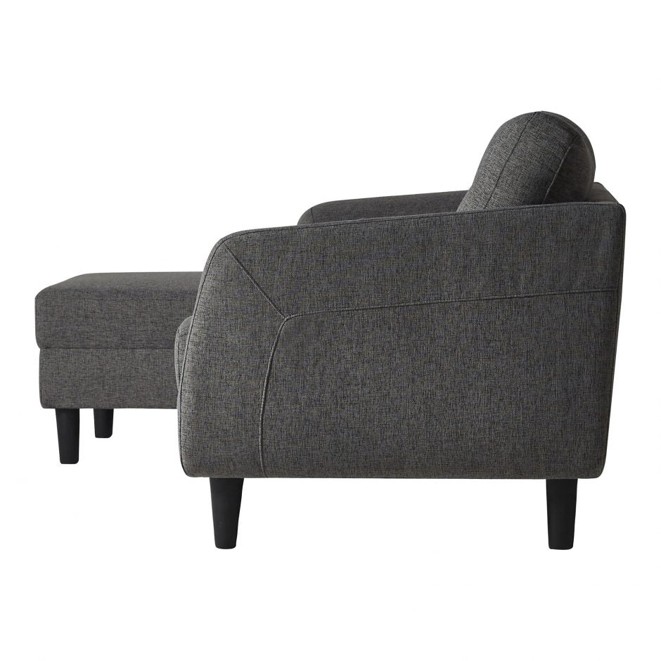 Moes Home Belagio Sofa Bed With Chaise Charcoal Left MT-1019-07-L