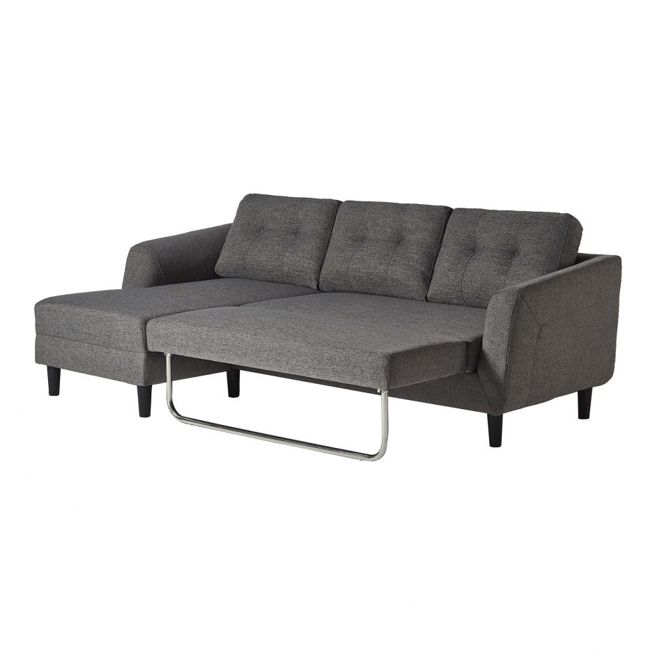 Moes Home Belagio Sofa Bed With Chaise Charcoal Left MT-1019-07-L