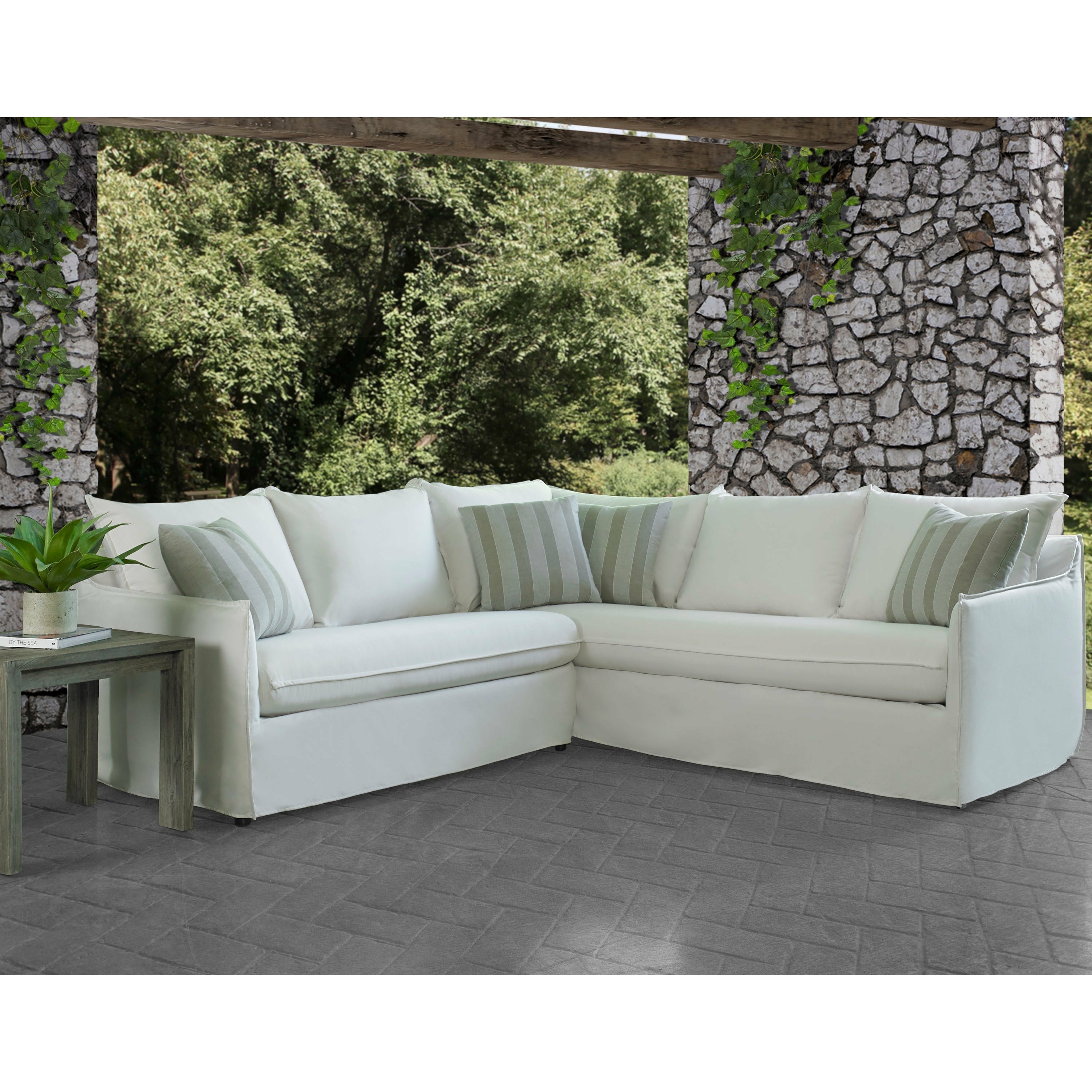 Padmas Plantation Outdoor Santa Monica  "L" Sectional OL-SAM-SECT0403-CNVNAT