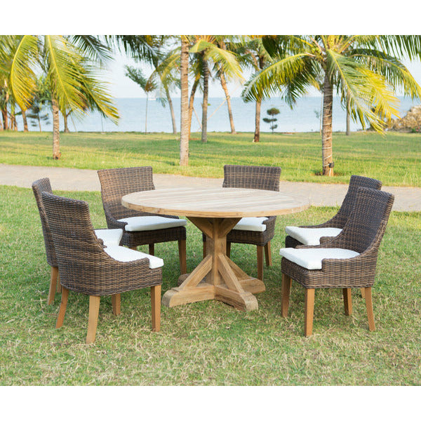 Padmas Plantation Xena Reclaimed Outdoor Round Teak Dining Table