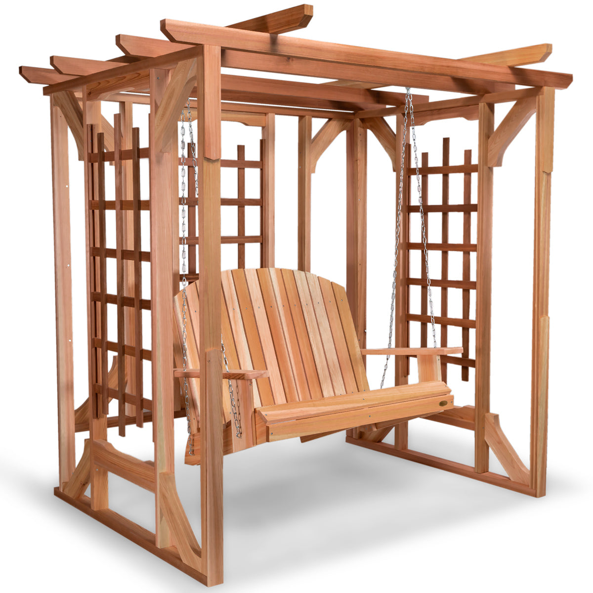 All Things Cedar Pergola with Swing Set PO72-S