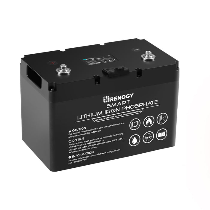 Renogy 12V 100Ah Smart Lithium Iron Phosphate Battery w/ Self