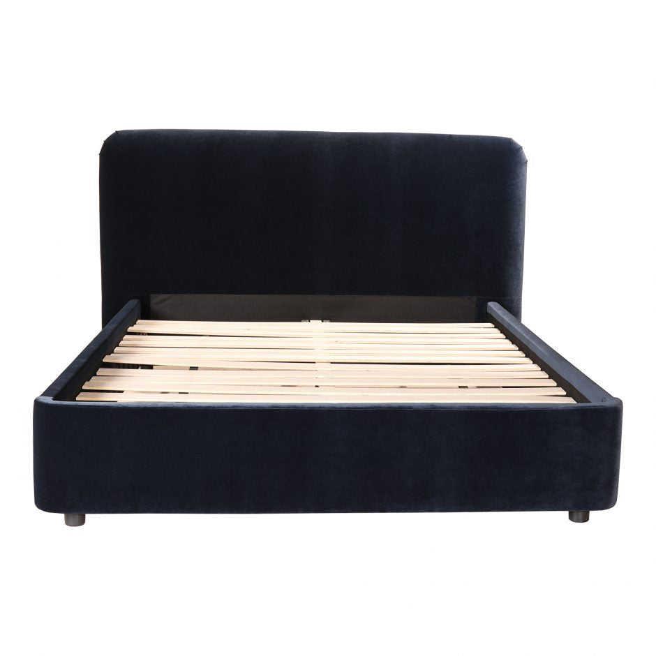 Moes Home Collection Samara King Bed Blue Velvet RN-1126-26