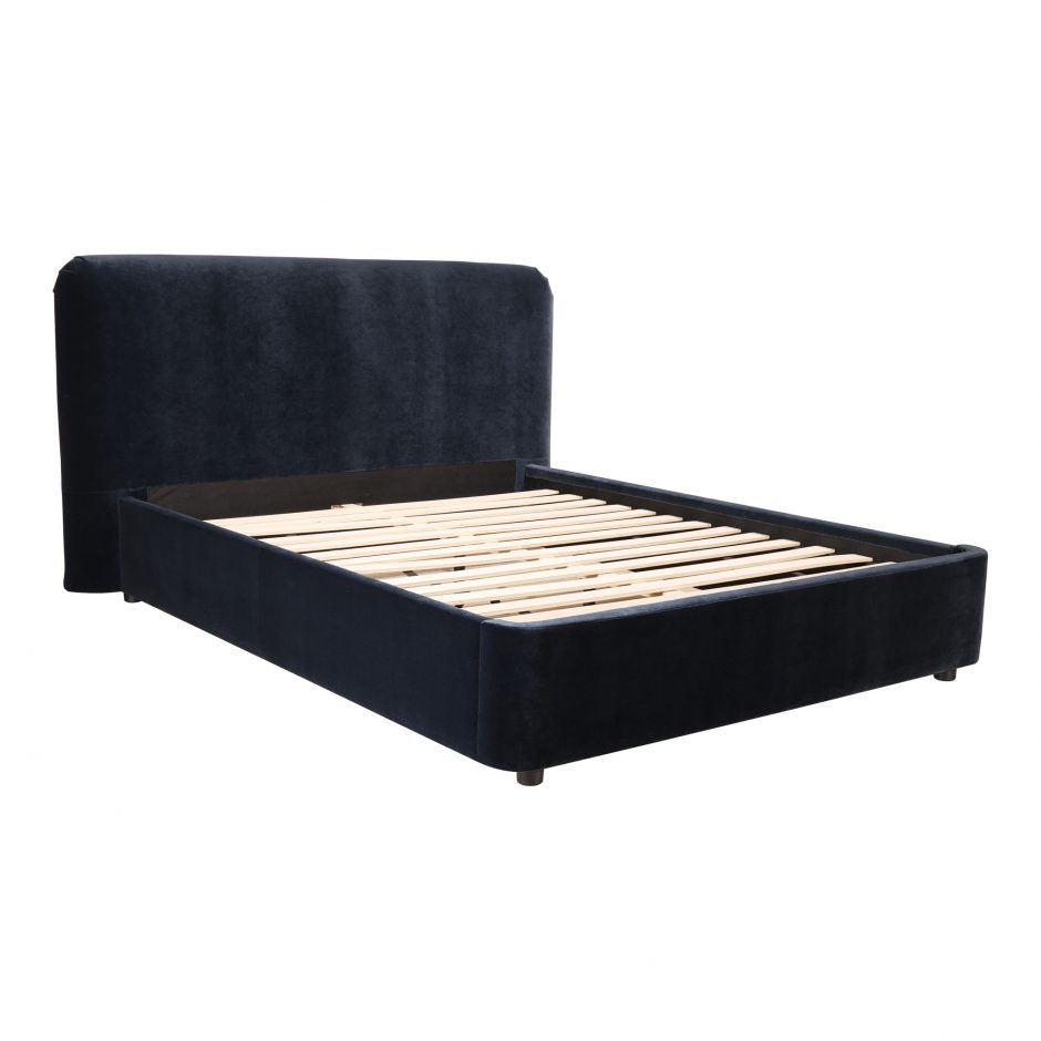 Moes Home Collection Samara King Bed Blue Velvet RN-1126-26