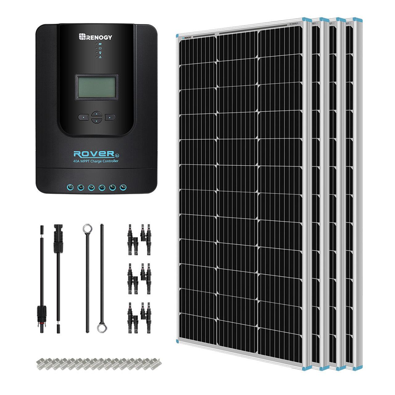 Renogy  400 Watt 12 Volt Solar Starter Kit w/ MPPT Charge Controller RNG-KIT-STARTER400D-RVR40-US