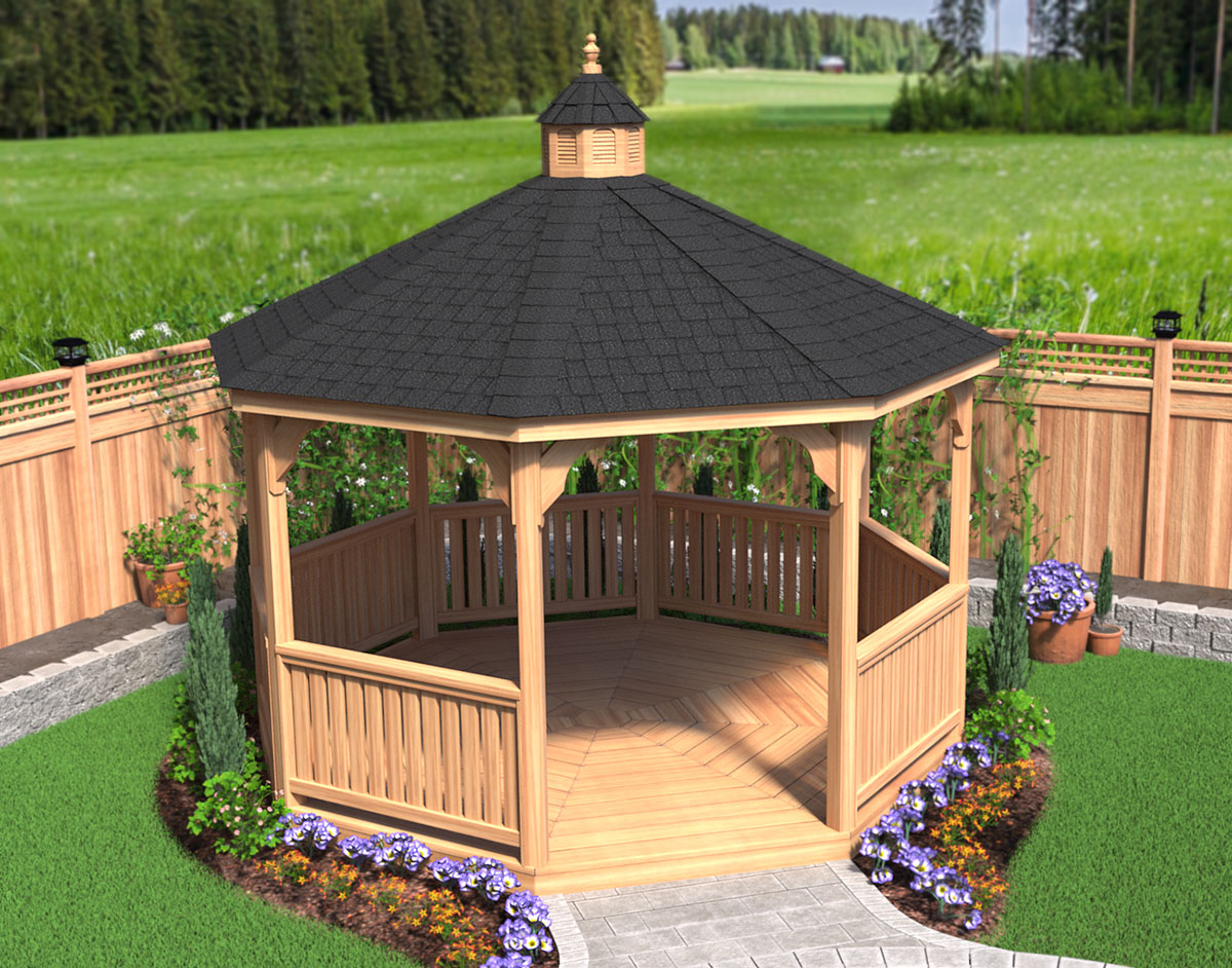 Fifthroom Red Cedar Garden Gazebo HBWCGG8