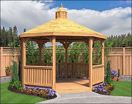 Fifthroom Red Cedar Garden Gazebo HBWCGG8