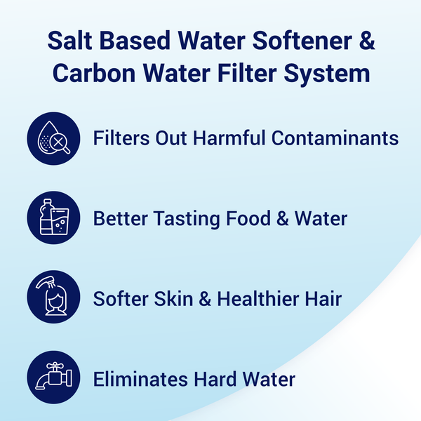 Rkin Salt Based Water Softener and Whole House Carbon Filter System