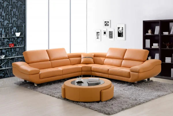 BQF 3 PC Leather Sectional S309