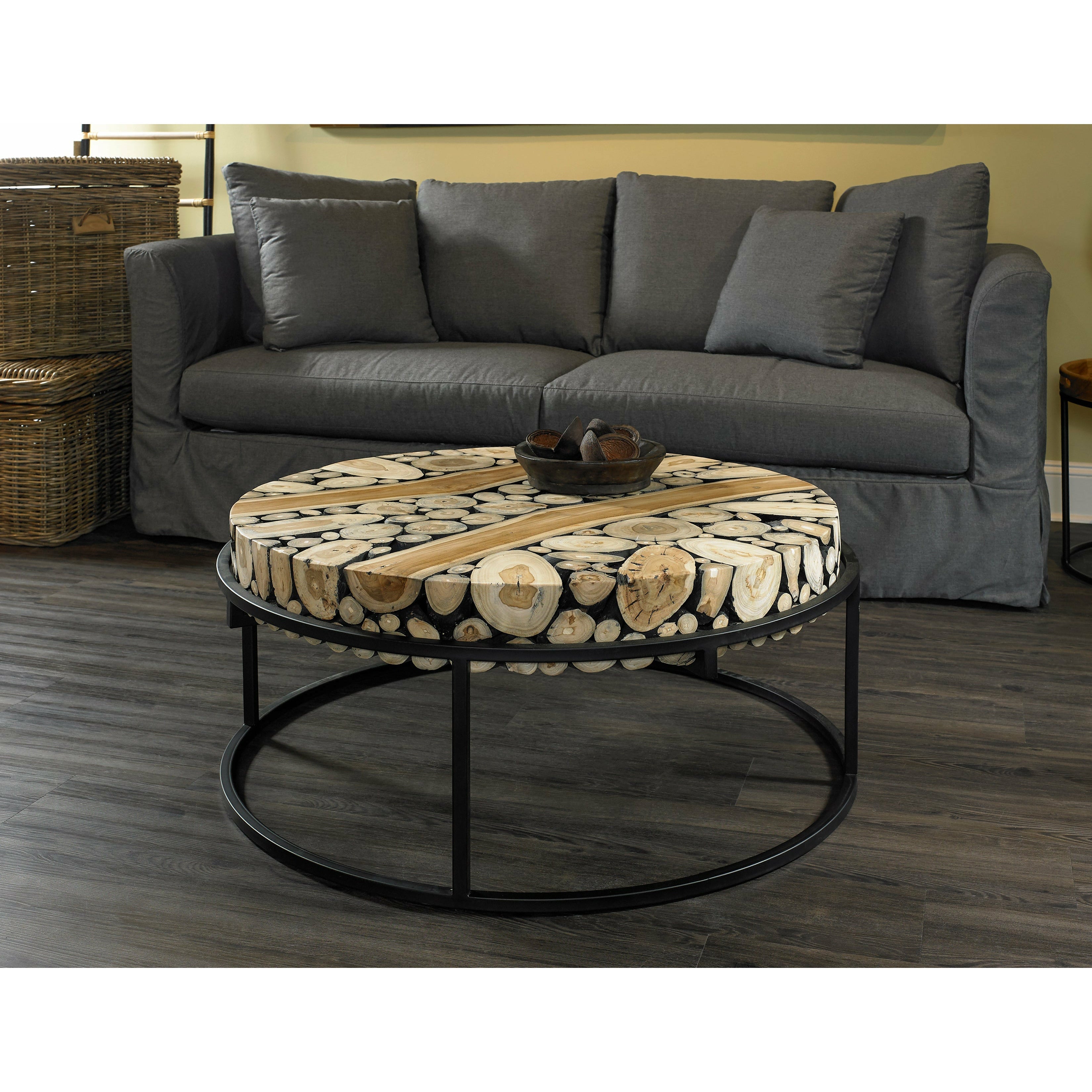 Padmas Plantation Safari Round Coffee Table