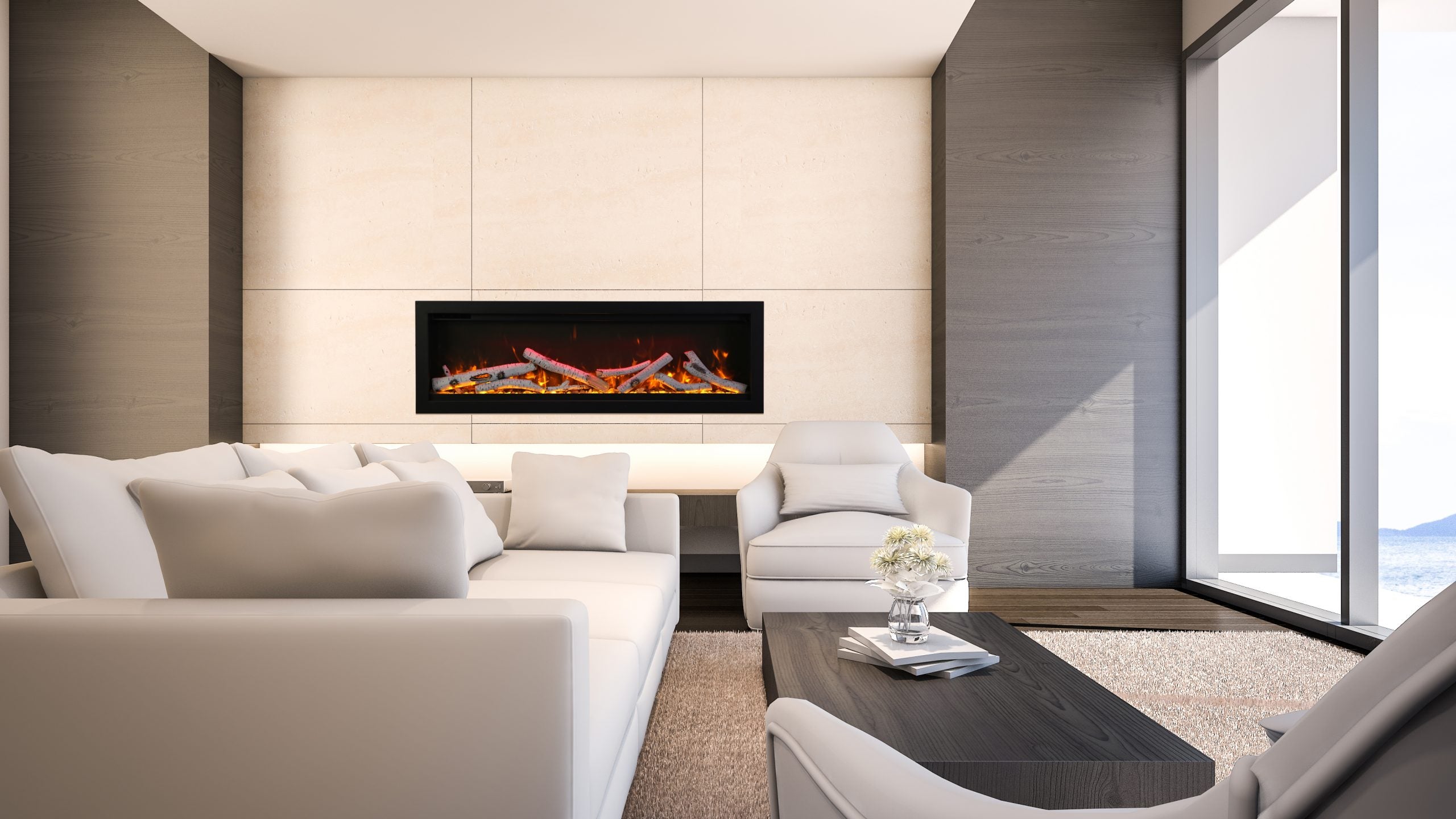 Amantii Symmetry Smart Electric Fireplace SYM-34