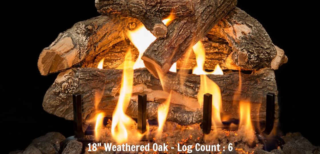 Canyon Gas Logs Arizona Weathered Oak