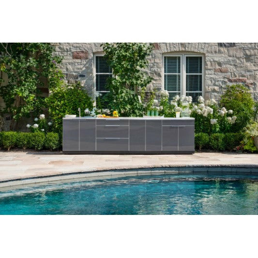 New Age Outdoor Kitchen Aluminum 4 Piece Cabinet Set