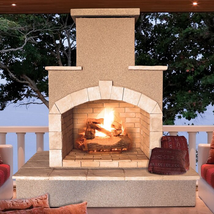 Cal Flame Steel Gas Outdoor Fireplace FMN1071