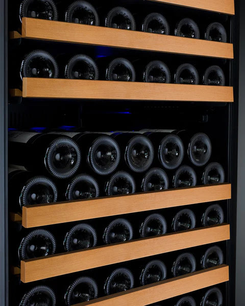 Allavino 47" Wide FlexCount II Tru-Vino 344 Bottle Four Zone Black Side-by-Side Wine Refrigerator