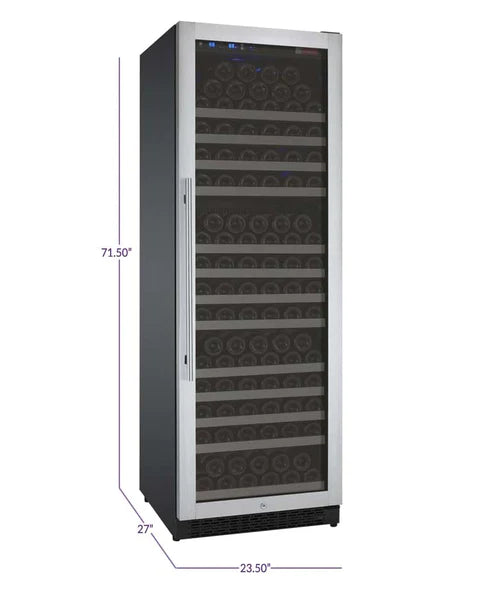 Allavino 24" Wide FlexCount II Tru-Vino 177 Bottle Single Zone Stainless Steel Right Hinge Wine Refrigerator