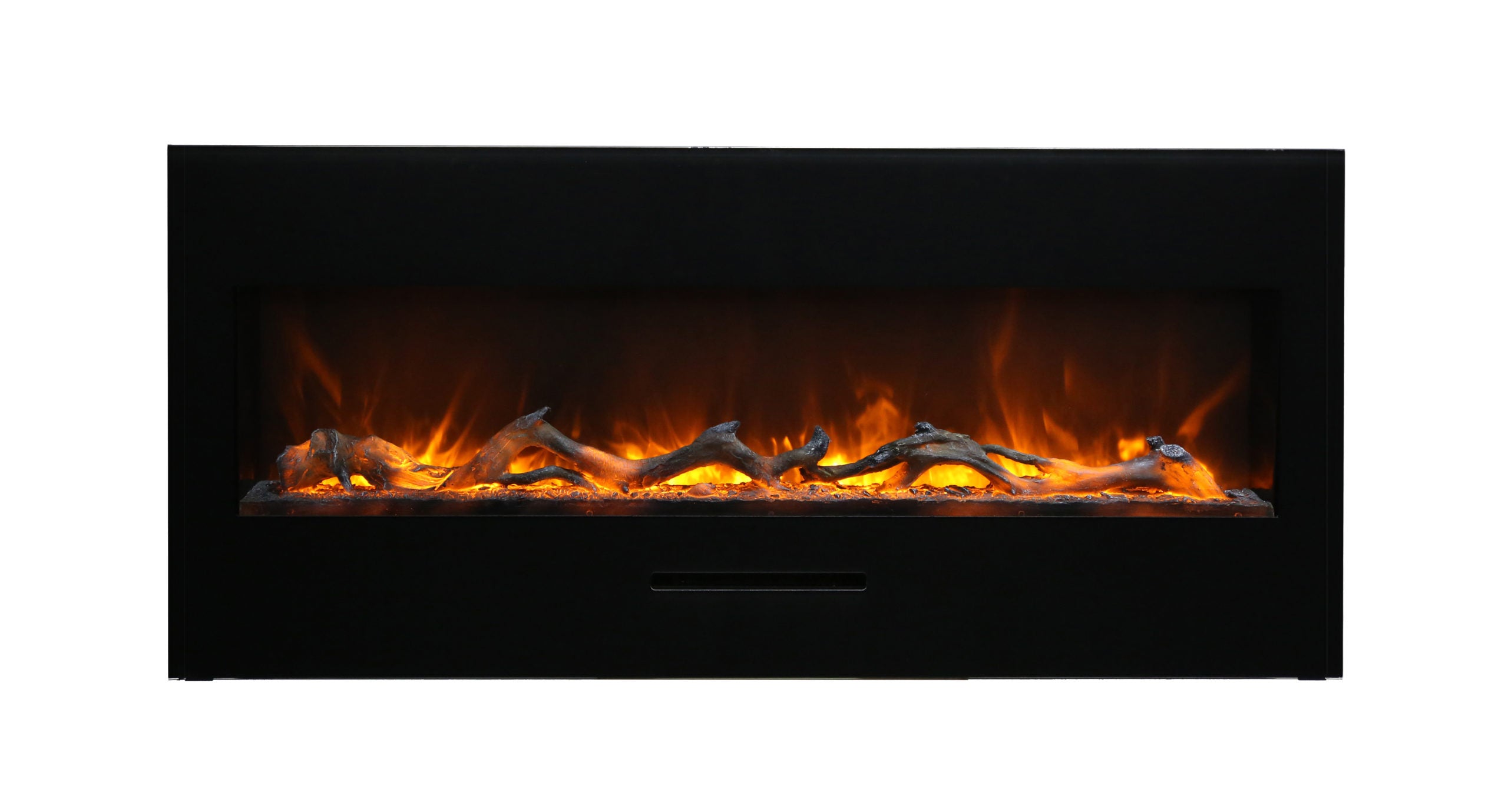 Amantii Wall Mount or Flush Mount Electric Fireplace with Glass Surround