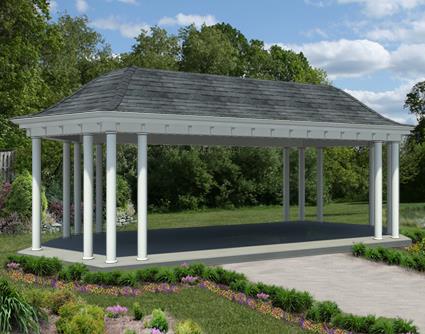 Vinyl Elongated Hexagon Belle Gazebo Fifthroom HSBP0812