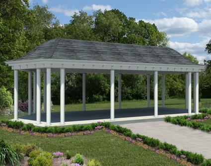 Vinyl Elongated Hexagon Belle Gazebo Fifthroom HSBP0812