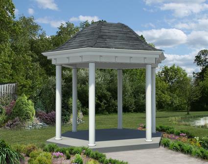 Vinyl Elongated Hexagon Belle Gazebo Fifthroom HSBP0812