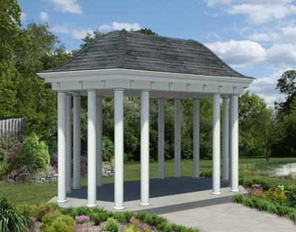 Vinyl Elongated Hexagon Belle Gazebo Fifthroom HSBP0812