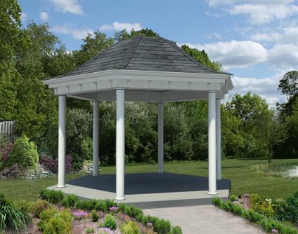 Vinyl Hexagon Belle Gazebo Fifthroom