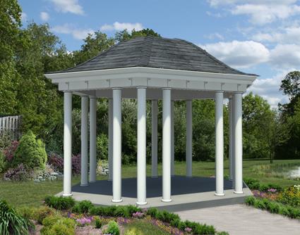 Vinyl Elongated Hexagon Belle Gazebo Fifthroom HSBP0812