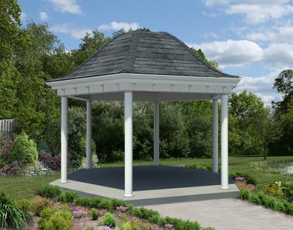 Vinyl Hexagon Belle Gazebo Fifthroom