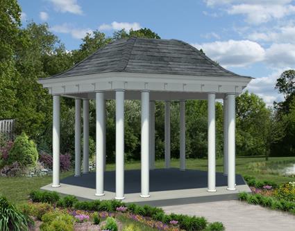 Vinyl Elongated Hexagon Belle Gazebo Fifthroom HSBP0812