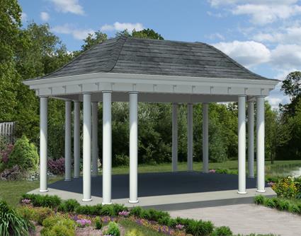 Vinyl Elongated Hexagon Belle Gazebo Fifthroom HSBP0812