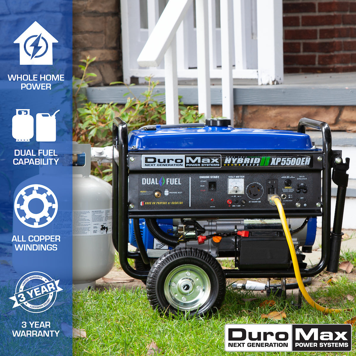 DuroMax 5,500 Watt Dual Fuel Portable Generator XP5500EH