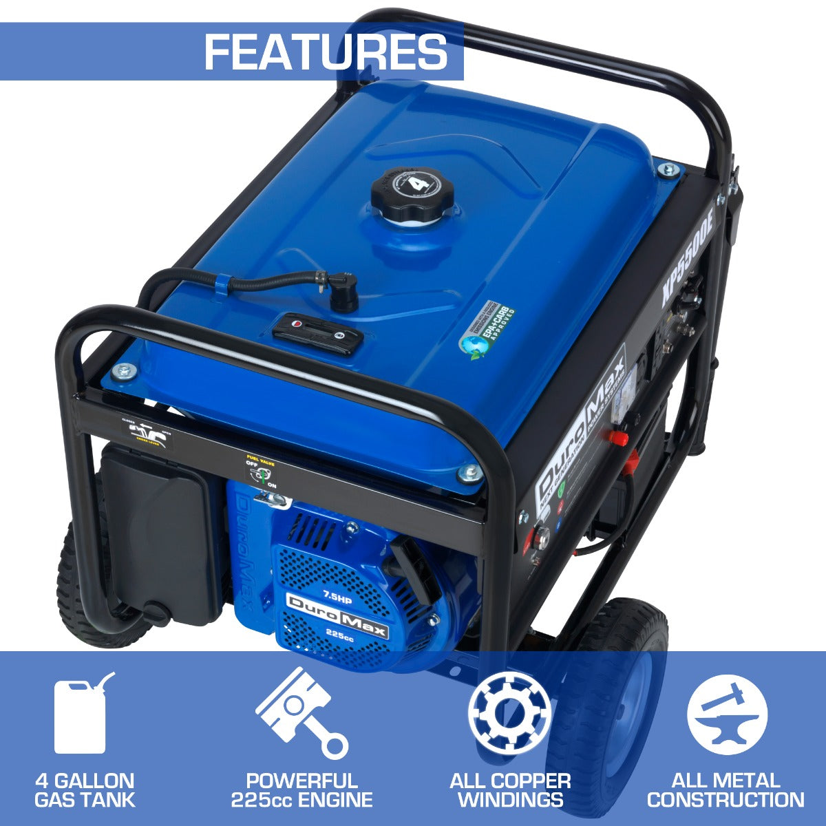 DuroMax 5,500 Watt Gasoline Portable Generator XP5500E