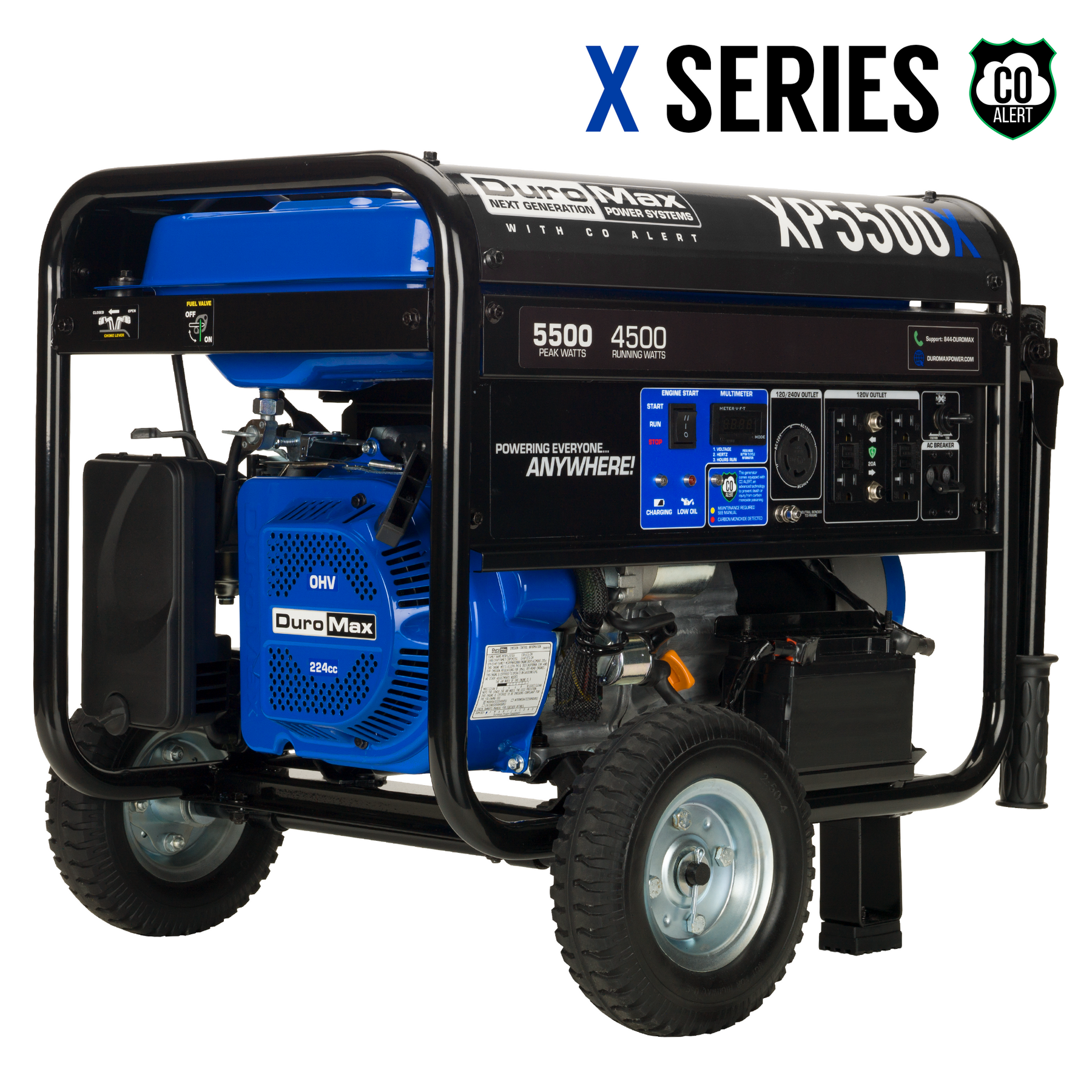 DuroMax 5,500 Watt Gasoline Portable Generator w/ CO Alert XP5500X