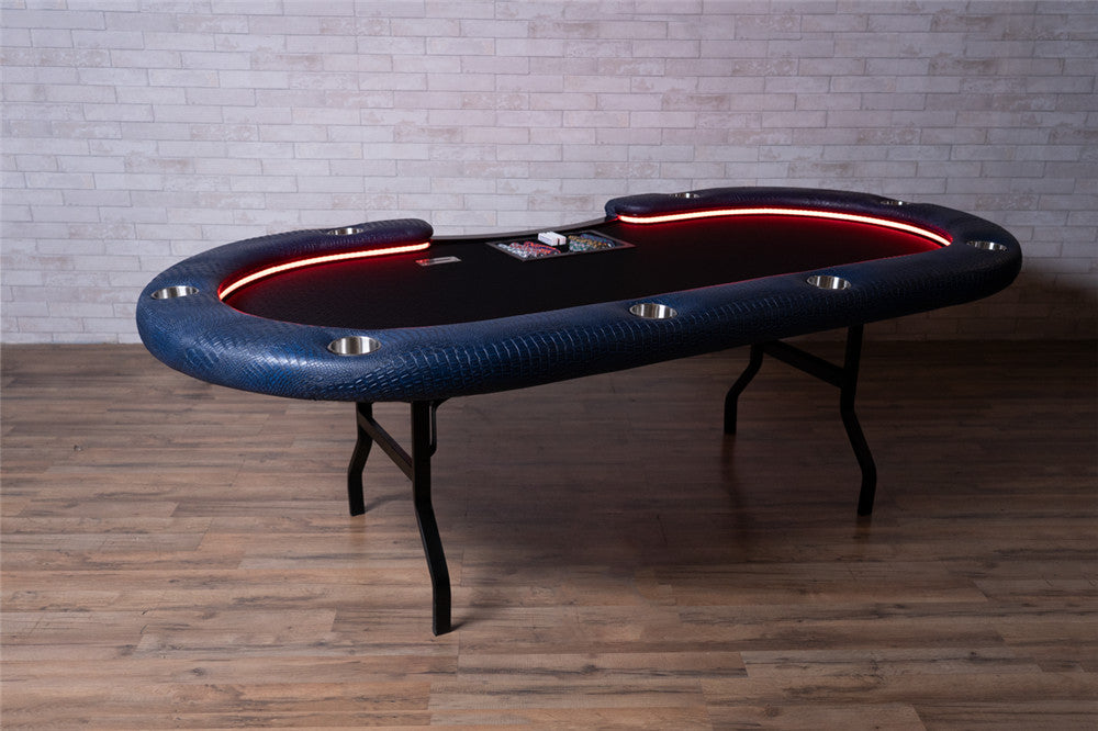 BBO Aces Pro Alpha 96.5" LED 11 Player Poker Table 2BBO-APA