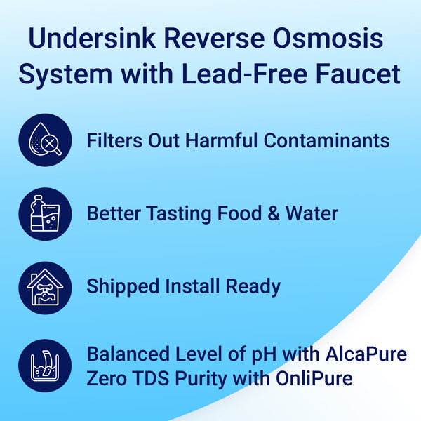 Rkin Flash Undersink Reverse Osmosis System with Chrome Lead-Free Faucet