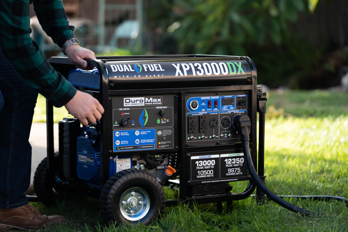 DuroMax 13,000 Watt Dual Fuel Portable Generator w/ CO Alert XP13000DX