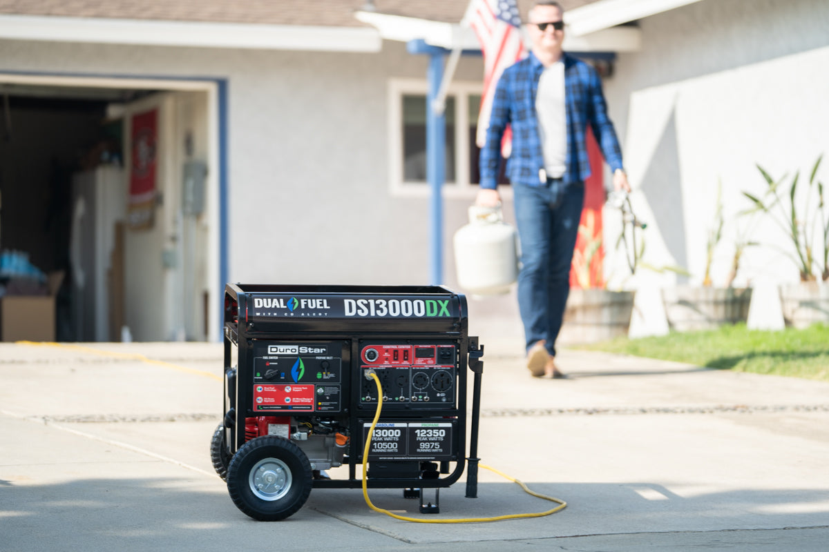 DuroMax 13,000 Watt Dual Fuel Portable Generator w/ CO Alert DS13000DX