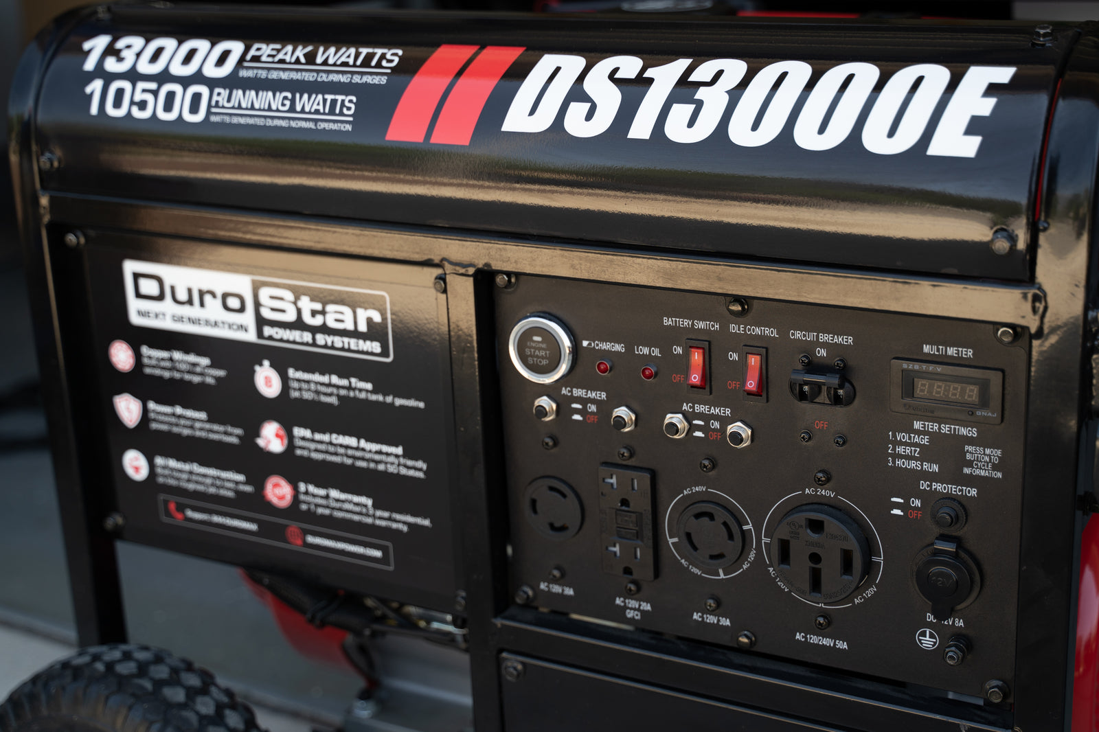 (Discontinued) DuroStar 13,000 Watt Gasoline Portable Generator  DS13000E