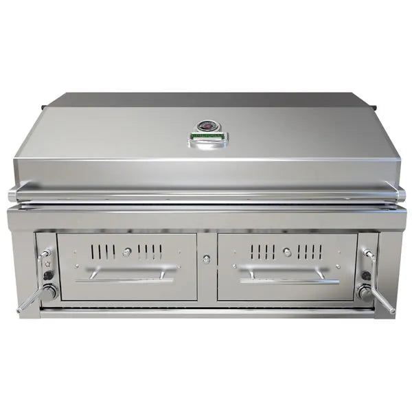 Sunstone Series 42 Inch Propane Hybrid Dual Zone Charcoal/Wood Burning Grill