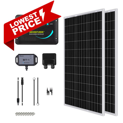 Renogy 200 Watt 12 Volt Solar RV Kit RNG-KIT-RV200D-ADV30-US